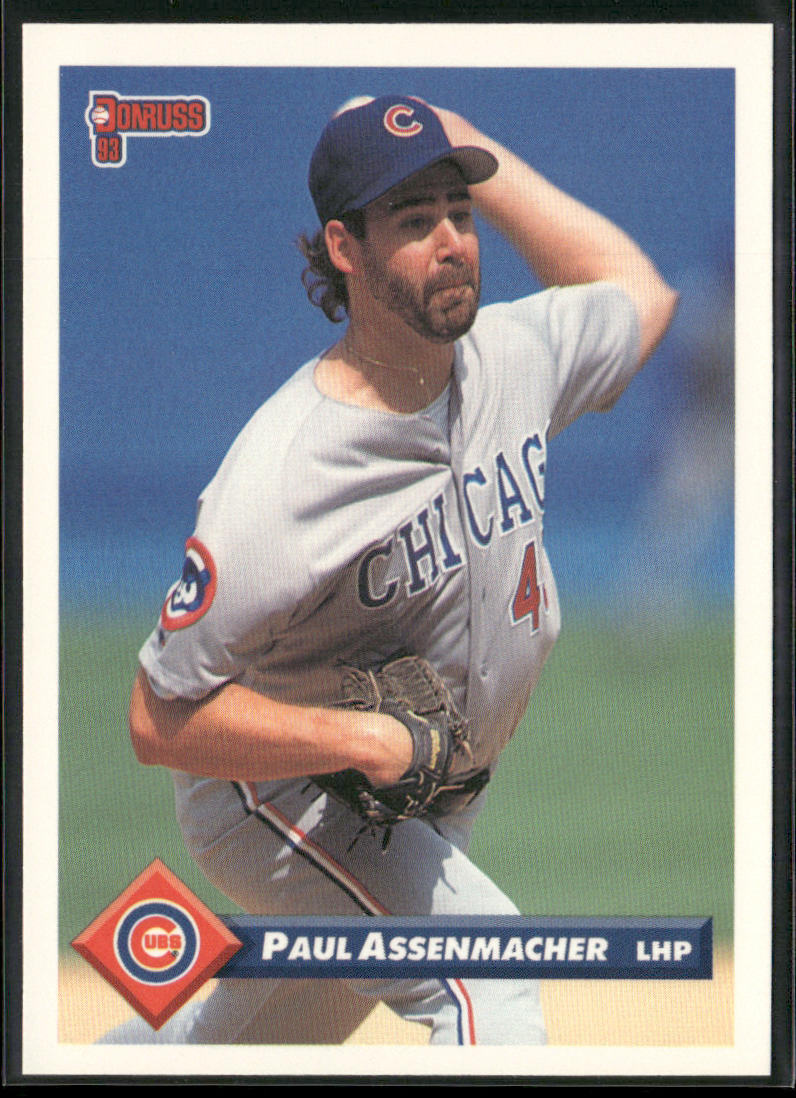 Paul Assenmacher 1993 Donruss #54 Chicago Cubs