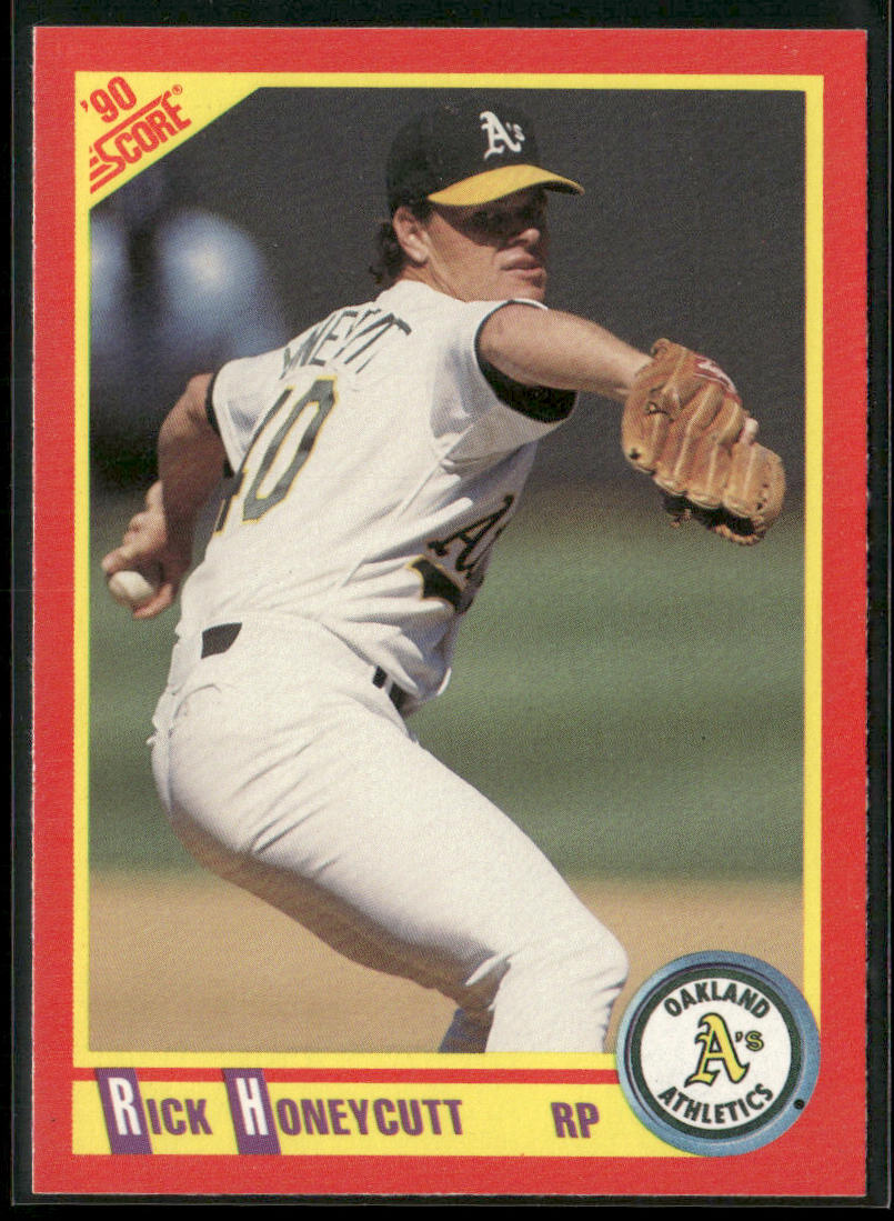 Rick Honeycutt 1990 Score #317 Oakland Athletics