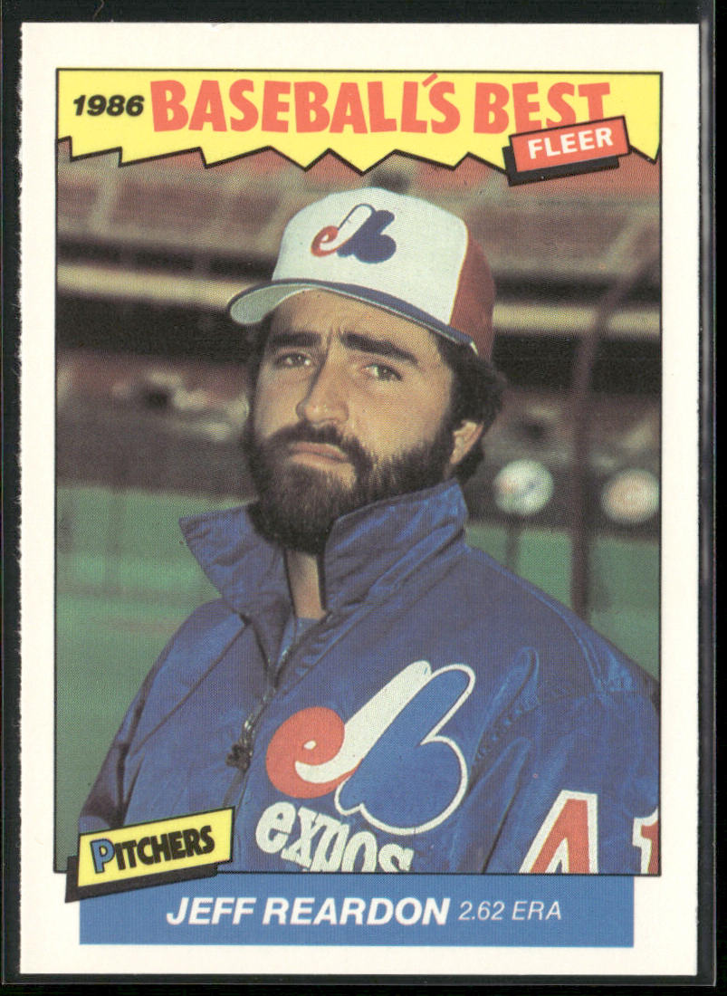 Jeff Reardon 1986 Fleer Baseball's Best Sluggers vs. Pitchers #26 Montreal Expos