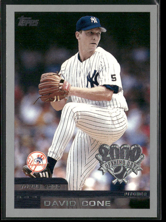 David Cone 2000 Topps Opening Day #58 New York Yankees front