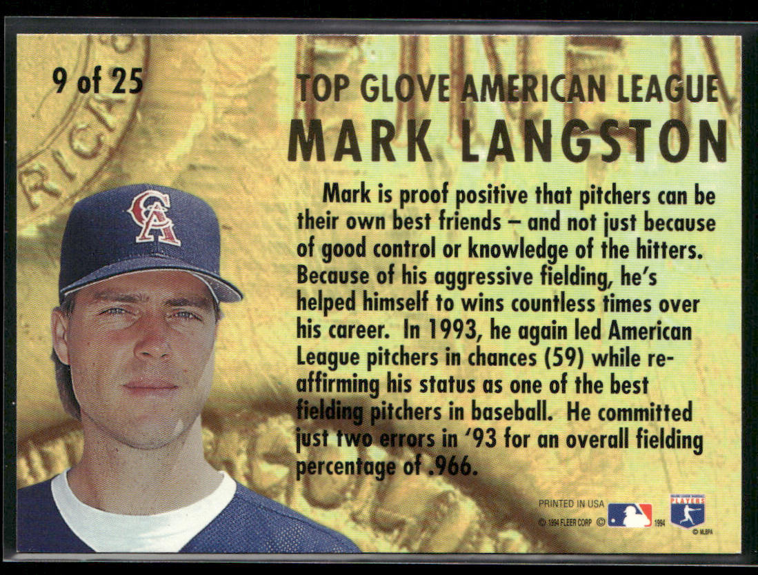 Mark Langston 1994 Ultra Award Winners #9 California Angels