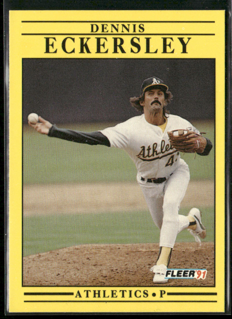 Dennis Eckersley 1991 Fleer #6 Oakland Athletics