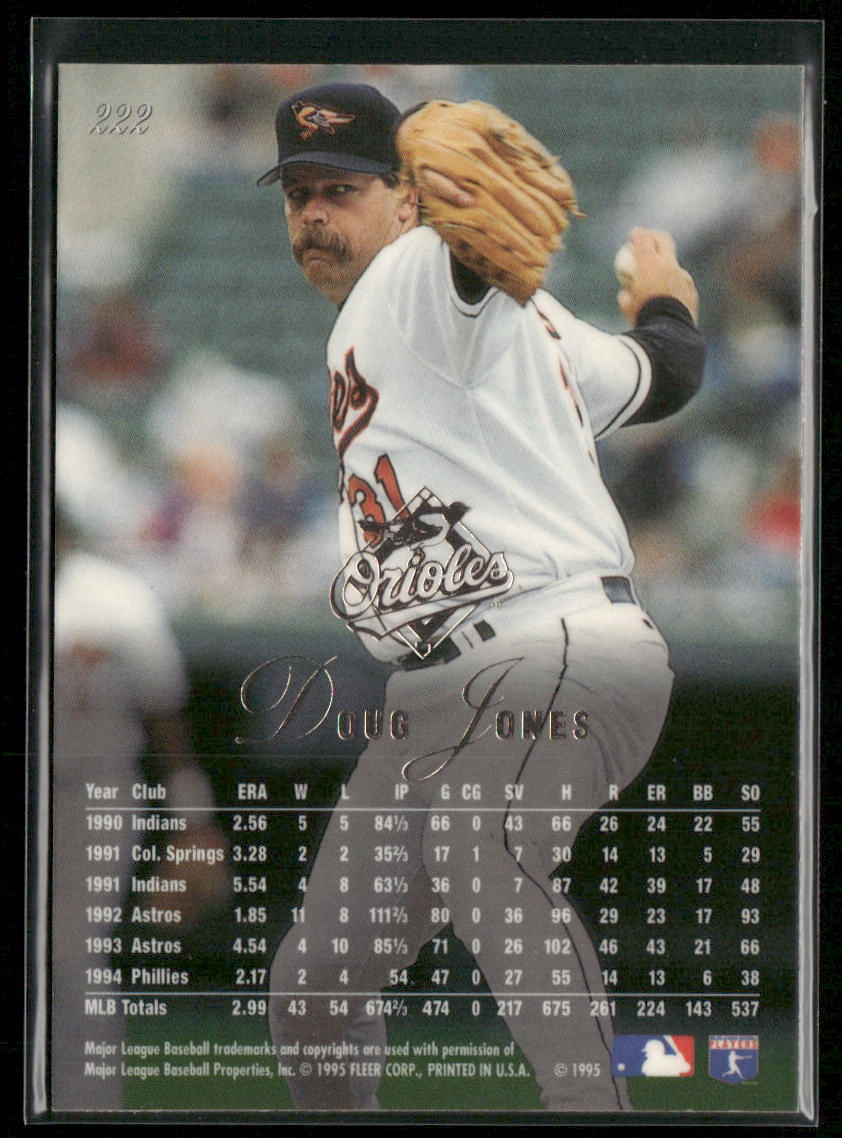 Doug Jones 1995 Flair #222 Baltimore Orioles