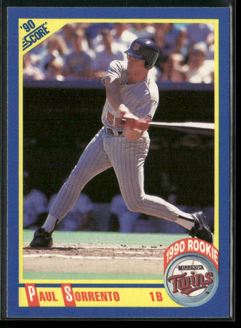 Paul Sorrento 1990 Score #647 RC Minnesota Twins front