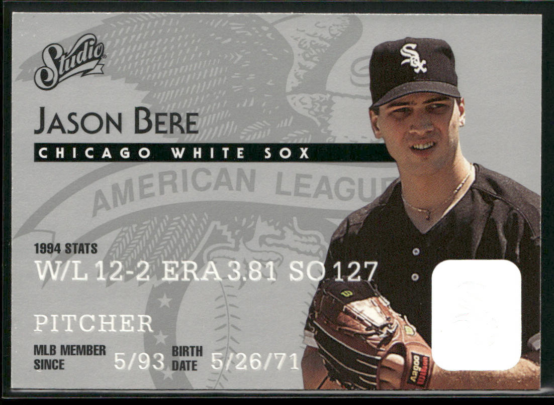 Jason Bere 1995 Studio #91 Chicago White Sox