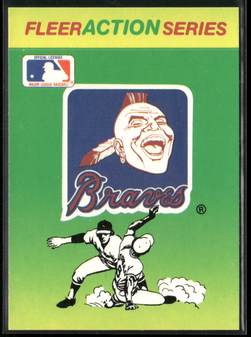 Atlanta Braves 1990 Fleer Action Series Team Stickers #NNO Atlanta Braves front