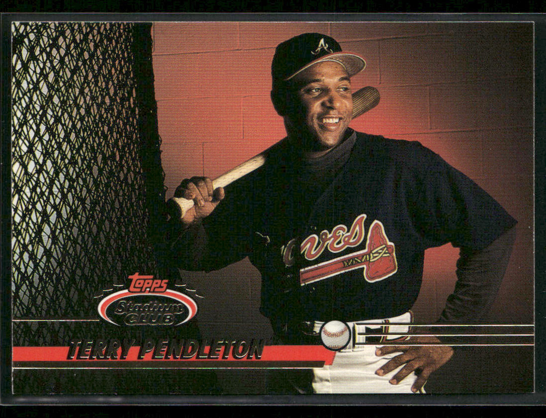 Terry Pendleton 1993 Stadium Club #338 Atlanta Braves