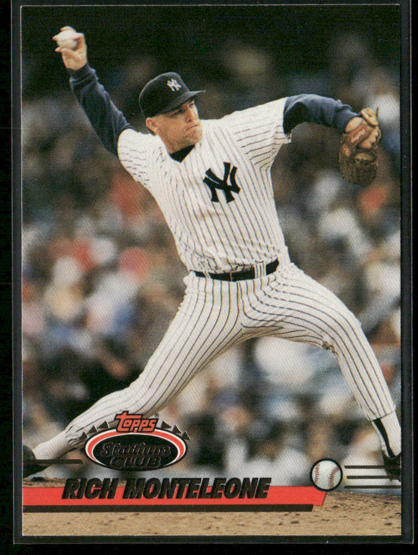 Rich Monteleone 1993 Stadium Club #493 New York Yankees