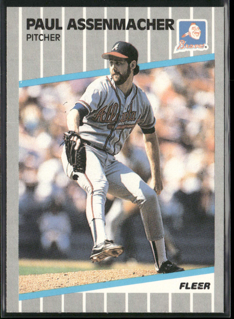 Paul Assenmacher 1989 Fleer #586 Atlanta Braves