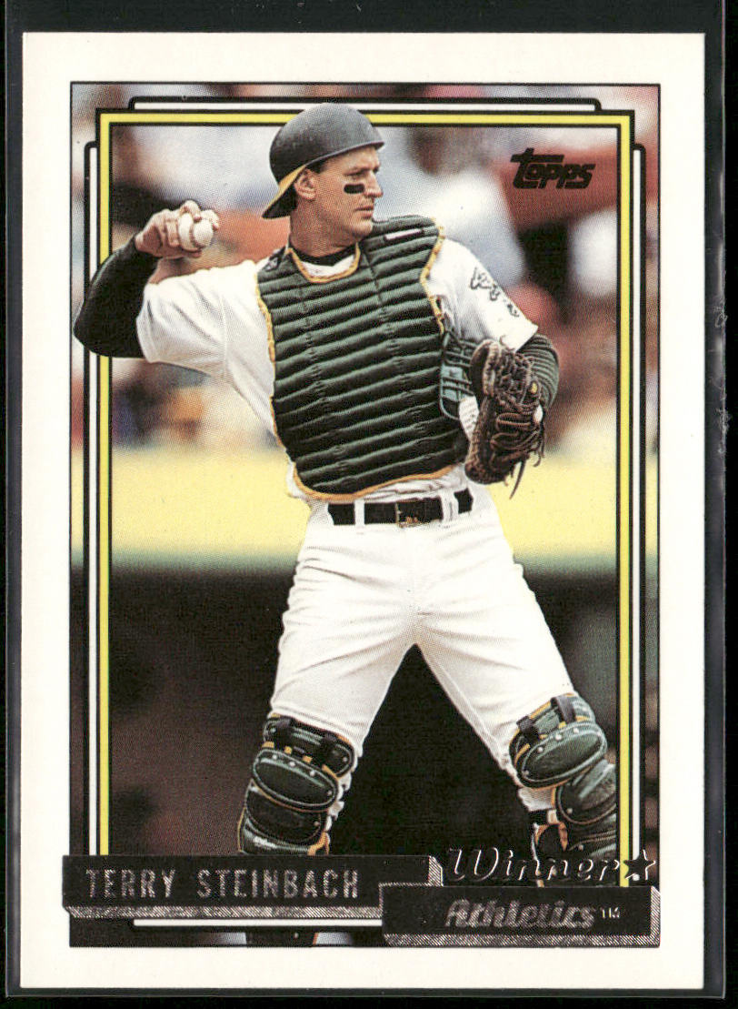 Terry Steinbach 1992 Topps Gold Winners #234 Oakland Athletics front