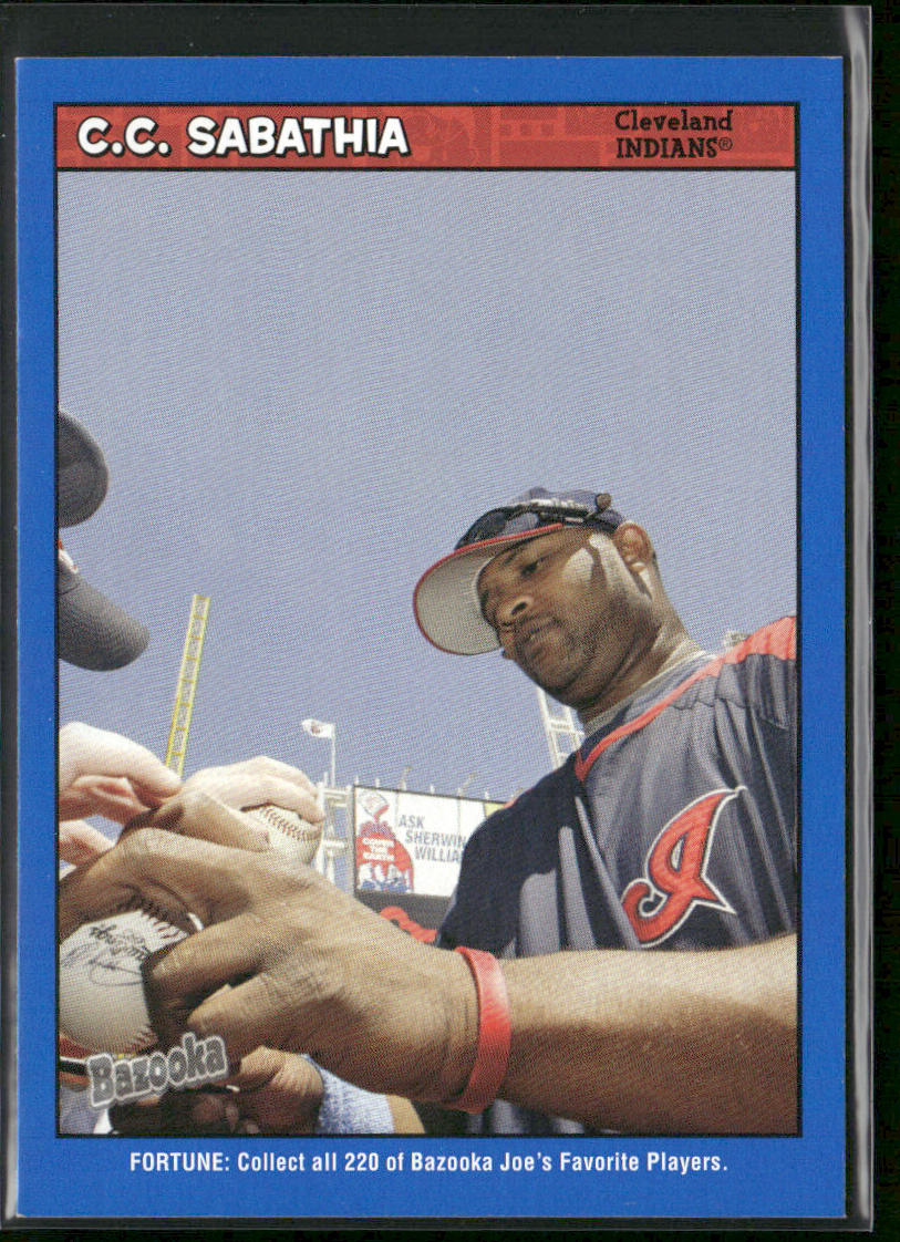 CC Sabathia 2006 Bazooka Blue Fortune #34 Cleveland Indians front
