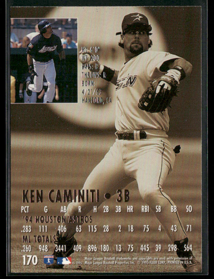 Ken Caminiti 1995 Ultra #170 Houston Astros
