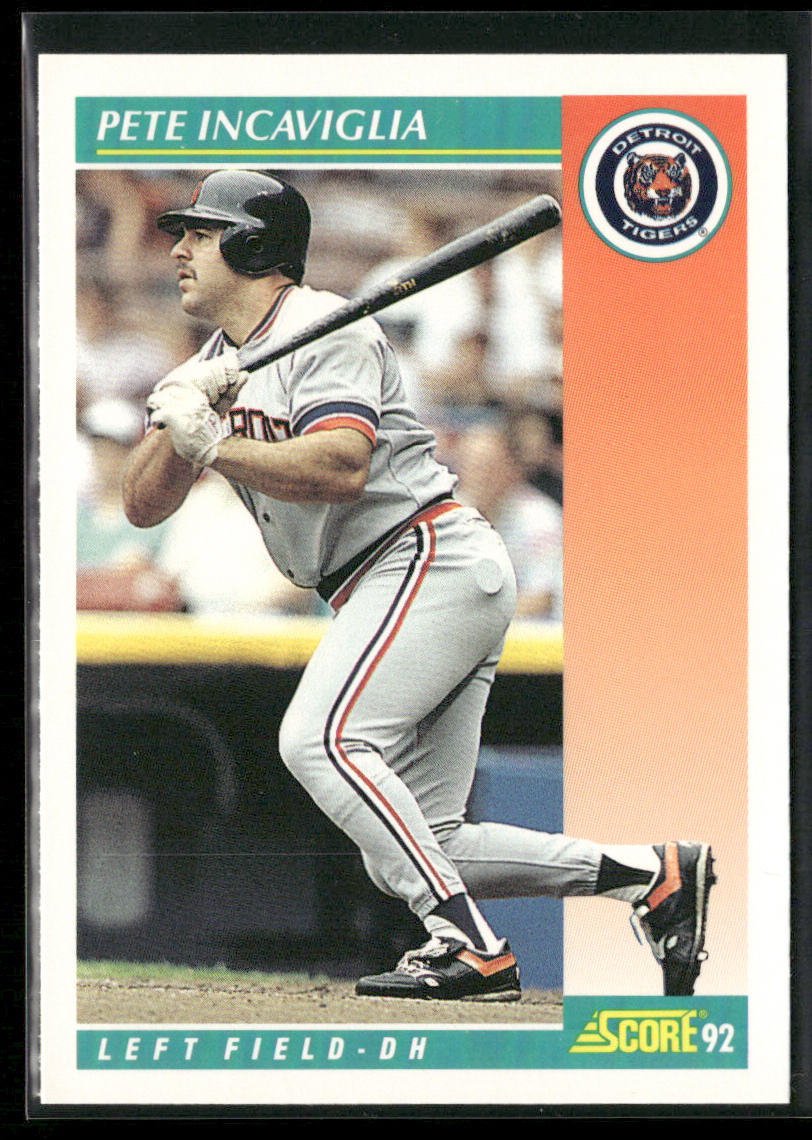 Pete Incaviglia 1992 Score #306 Detroit Tigers