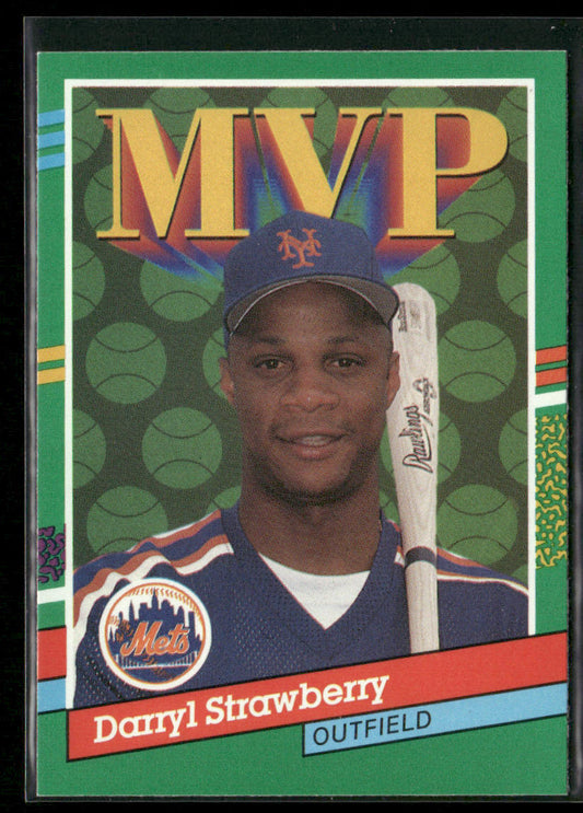 Darryl Strawberry 1991 Donruss #408 New York Mets front