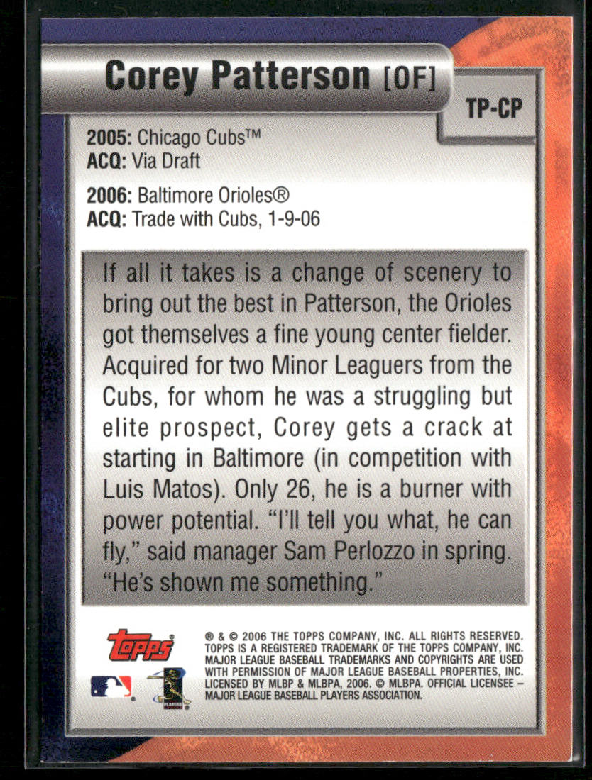 Corey Patterson 2006 Topps Trading Places #TP-CP