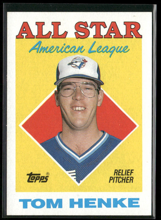 Tom Henke 1988 Topps #396 Toronto Blue Jays front