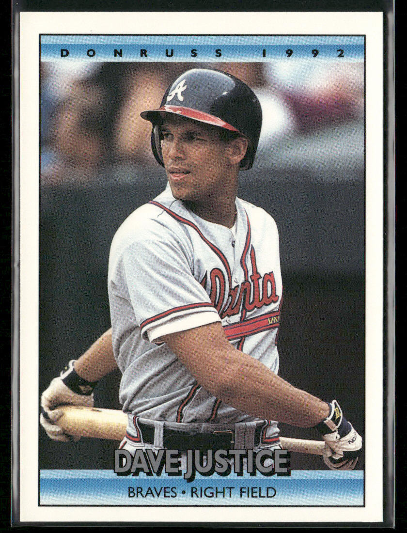 Dave Justice 1992 Donruss #327 Atlanta Braves front