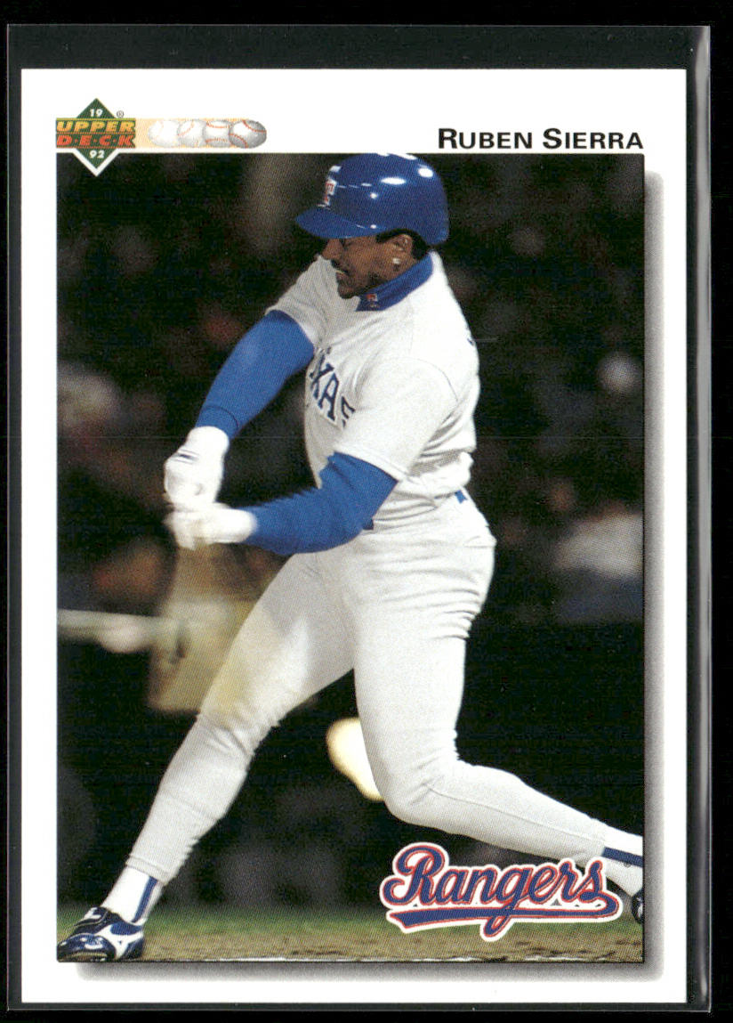 Ruben Sierra 1992 Upper Deck #176 Texas Rangers