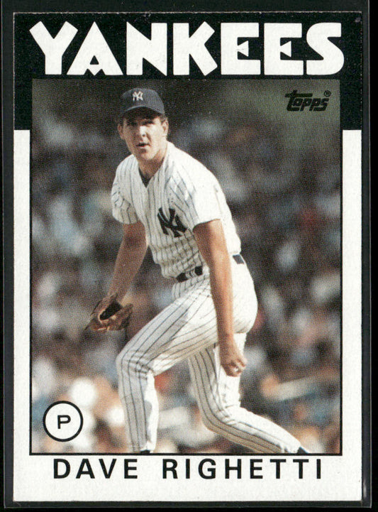 Dave Righetti 1986 Topps #560 New York Yankees front