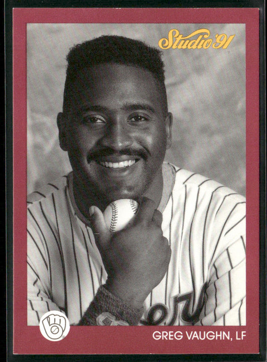 Greg Vaughn 1991 Studio #79 Milwaukee Brewers front