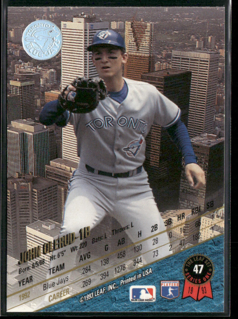 John Olerud 1993 Leaf #47 Toronto Blue Jays
