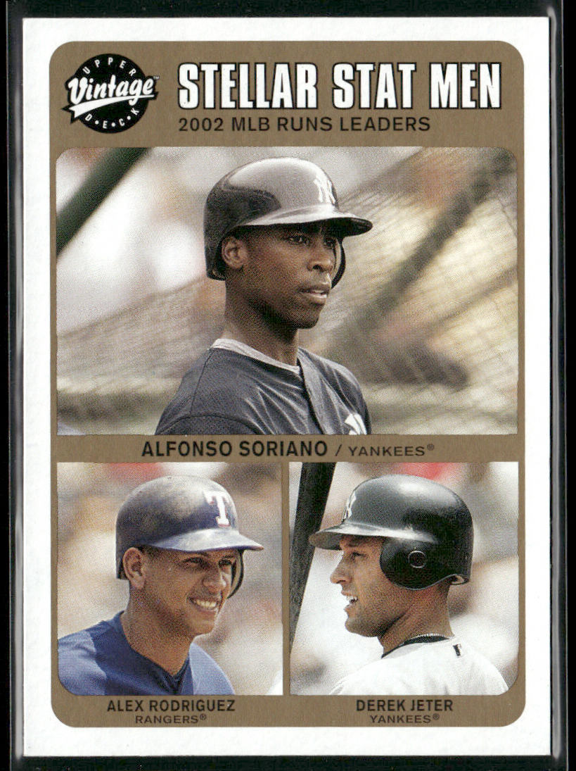 Alfonso Soriano / Alex Rodriguez / Derek Jeter SSM 2003 Upper Deck Vintage #241