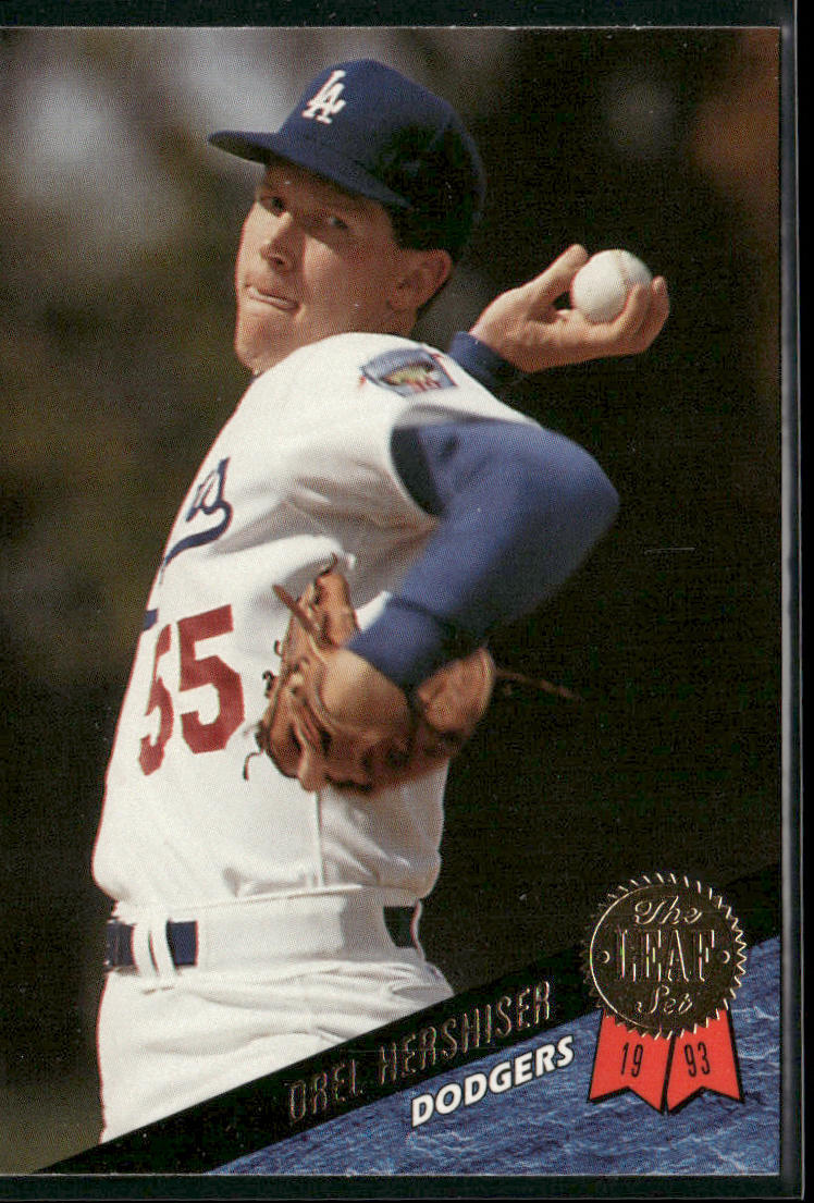 Orel Hershiser 1993 Leaf #53 Los Angeles Dodgers