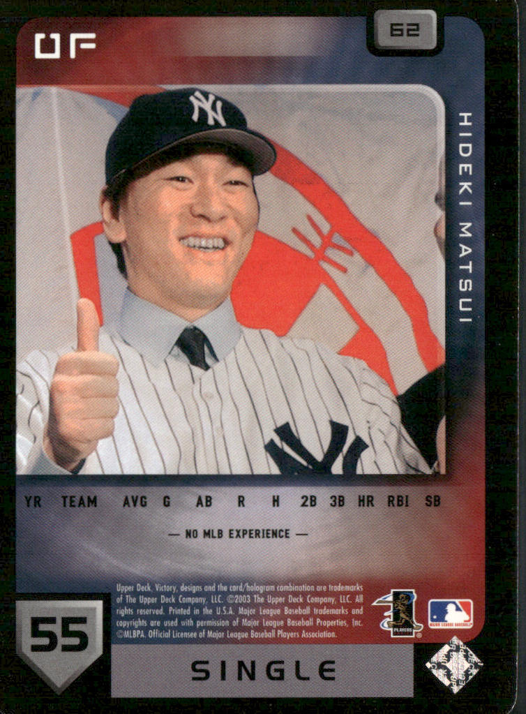 Hideki Matsui 2003 Upper Deck Victory #62 RC New York Yankees