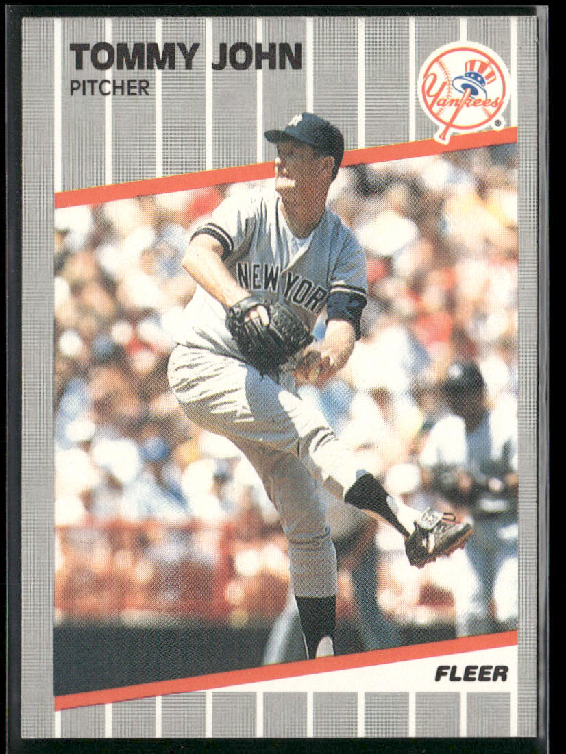 Tommy John 1989 Fleer #255 New York Yankees
