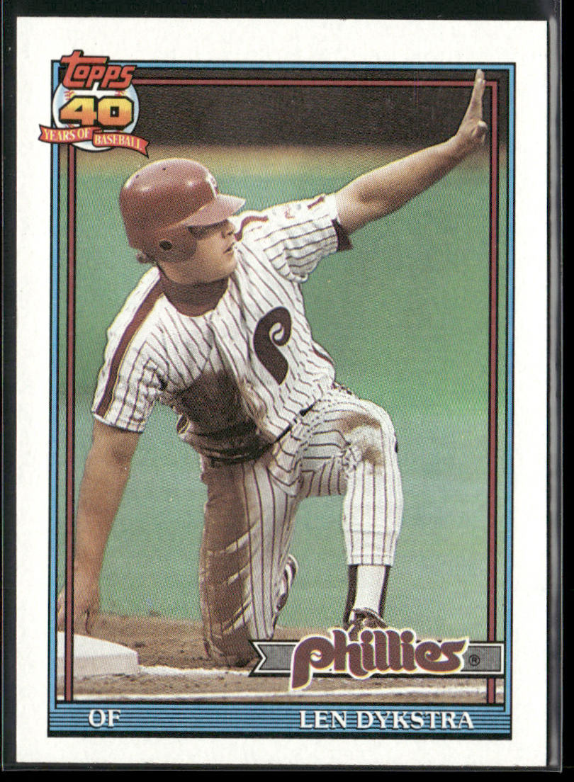 Len Dykstra 1991 Topps #345 Philadelphia Phillies