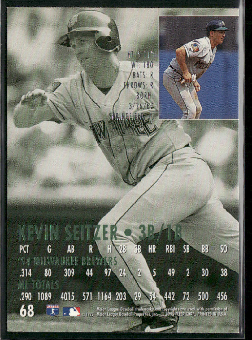 Kevin Seitzer 1995 Ultra #68 Milwaukee Brewers
