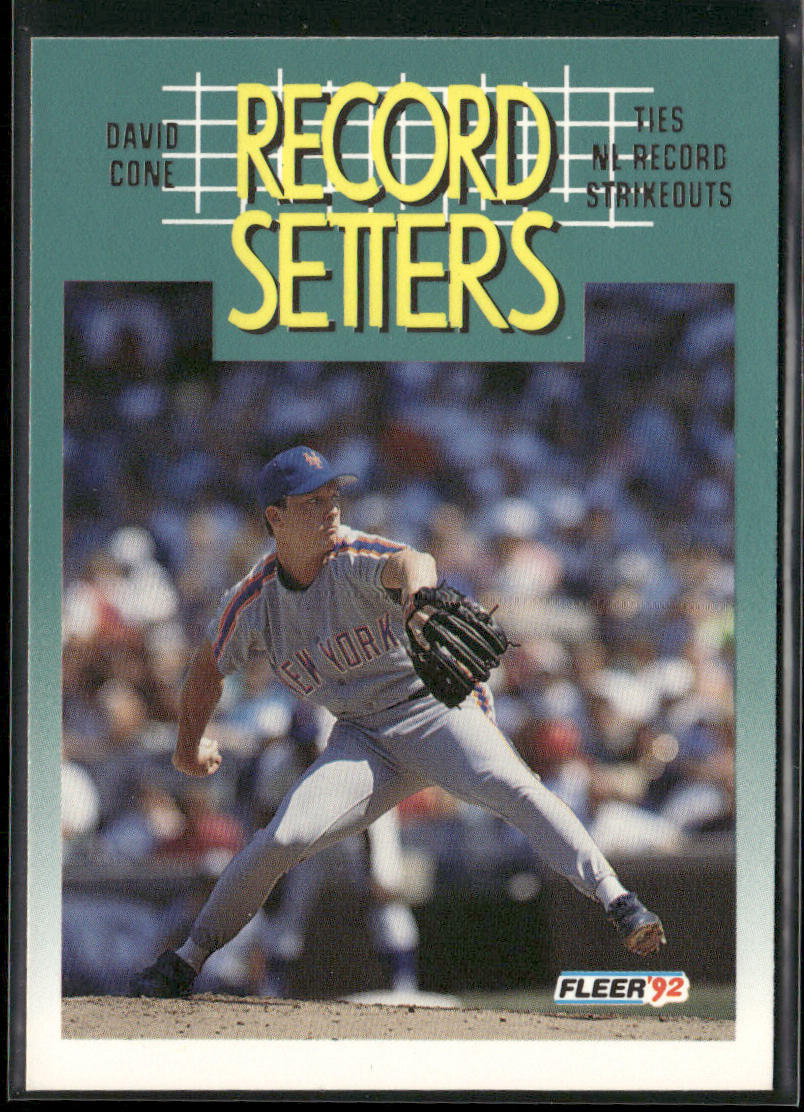 David Cone 1992 Fleer #687 New York Mets