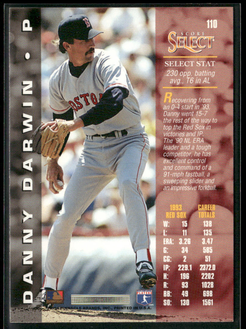 Danny Darwin 1994 Select #110 Boston Red Sox