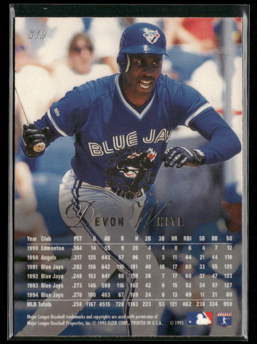 Devon White 1995 Flair #319 Toronto Blue Jays