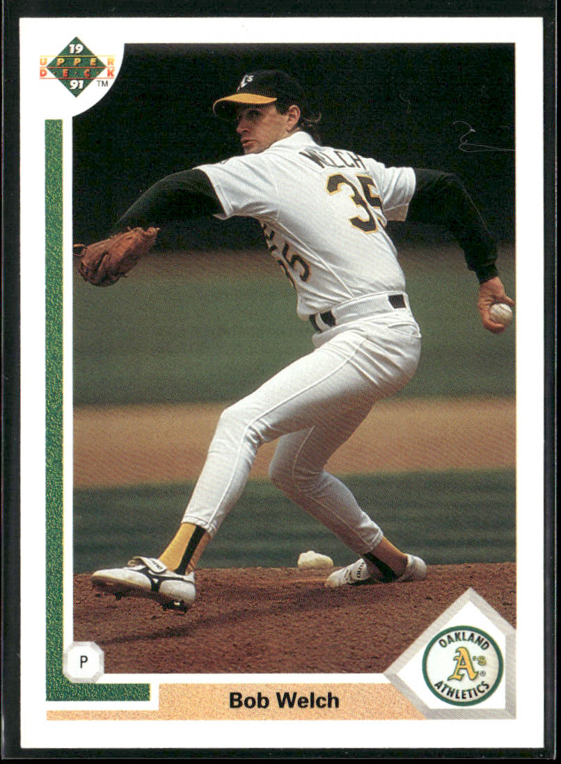 Bob Welch 1991 Upper Deck #425d Oakland Athletics