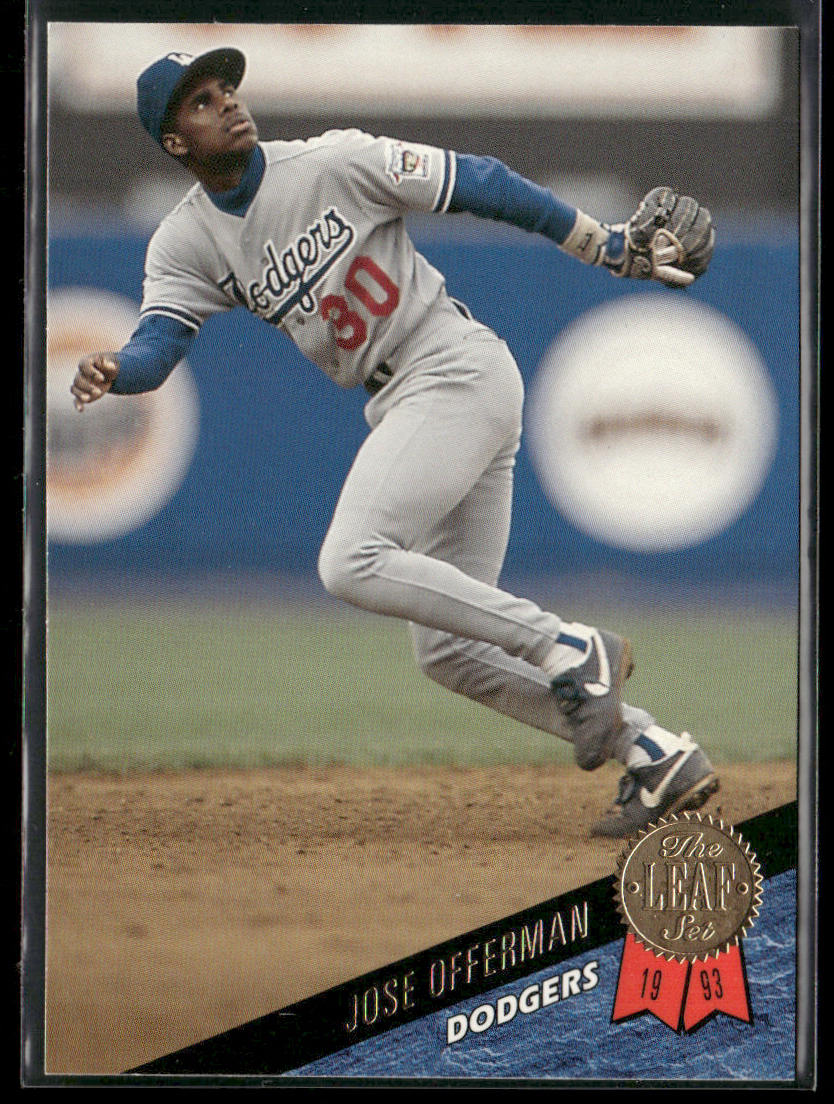 Jose Offerman 1993 Leaf #17 Los Angeles Dodgers