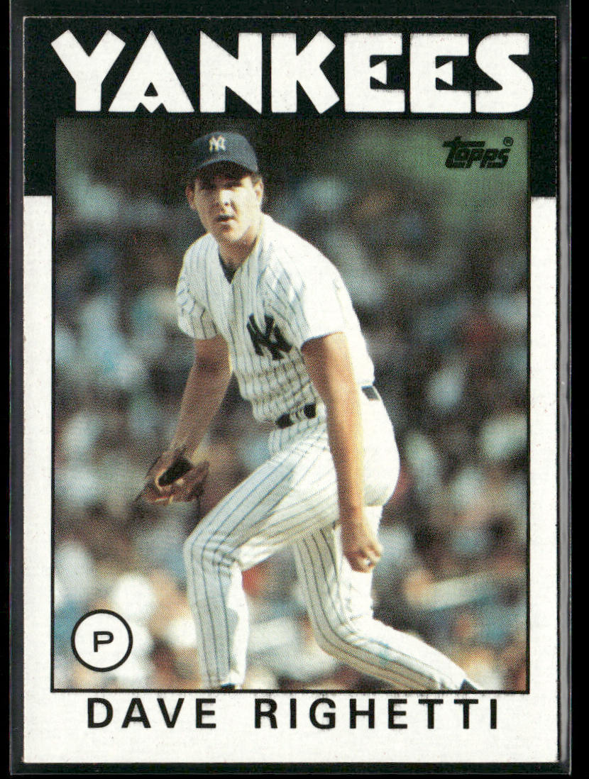 Dave Righetti 1986 Topps #560 New York Yankees front