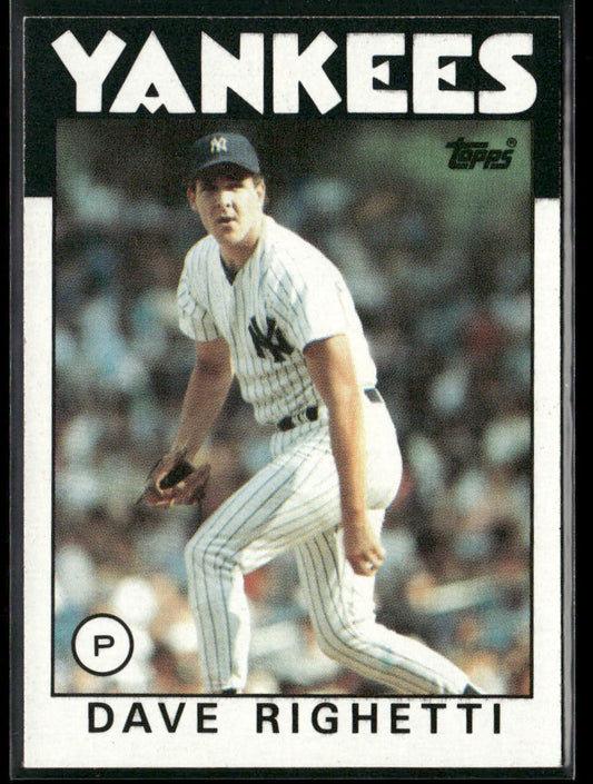 Dave Righetti 1986 Topps #560 New York Yankees front