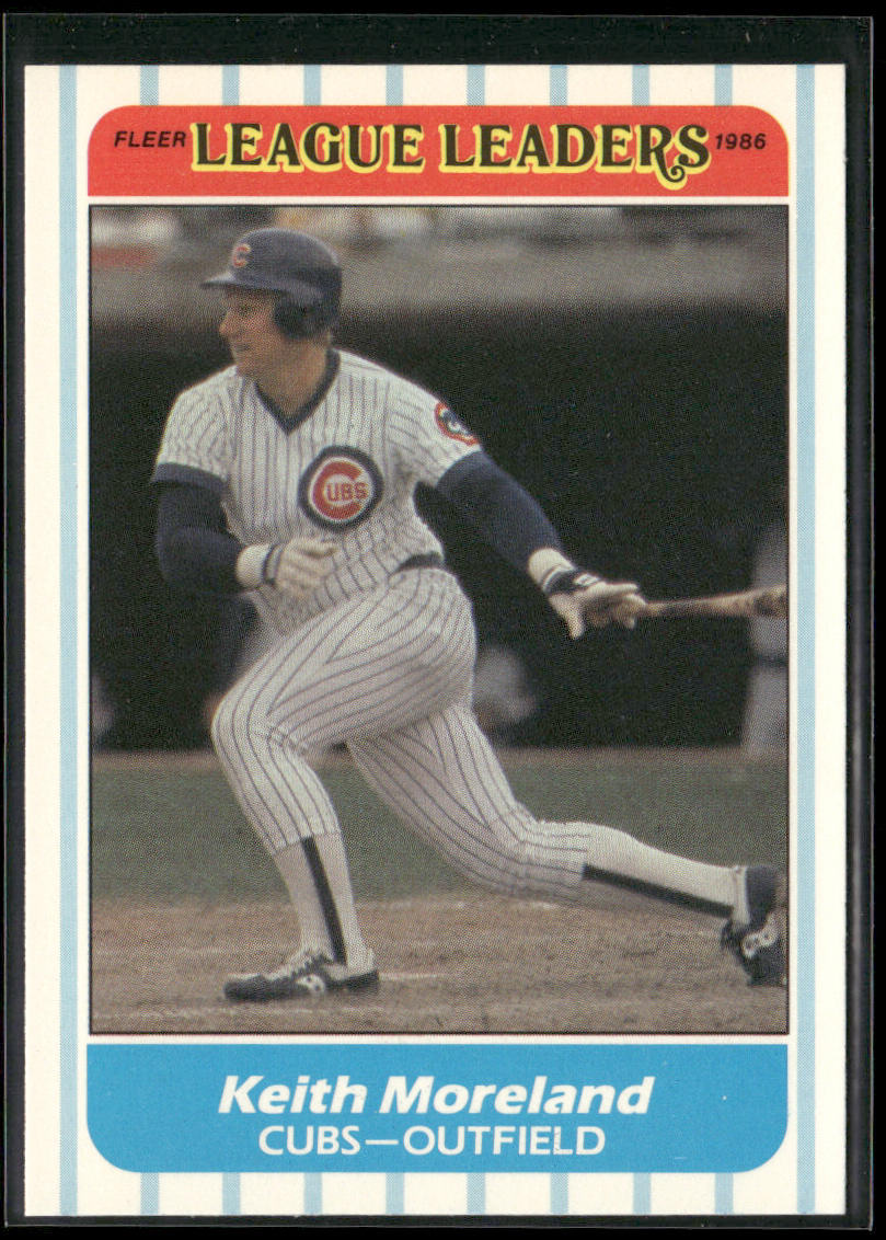Keith Moreland 1986 Fleer League Leaders #25 Chicago Cubs