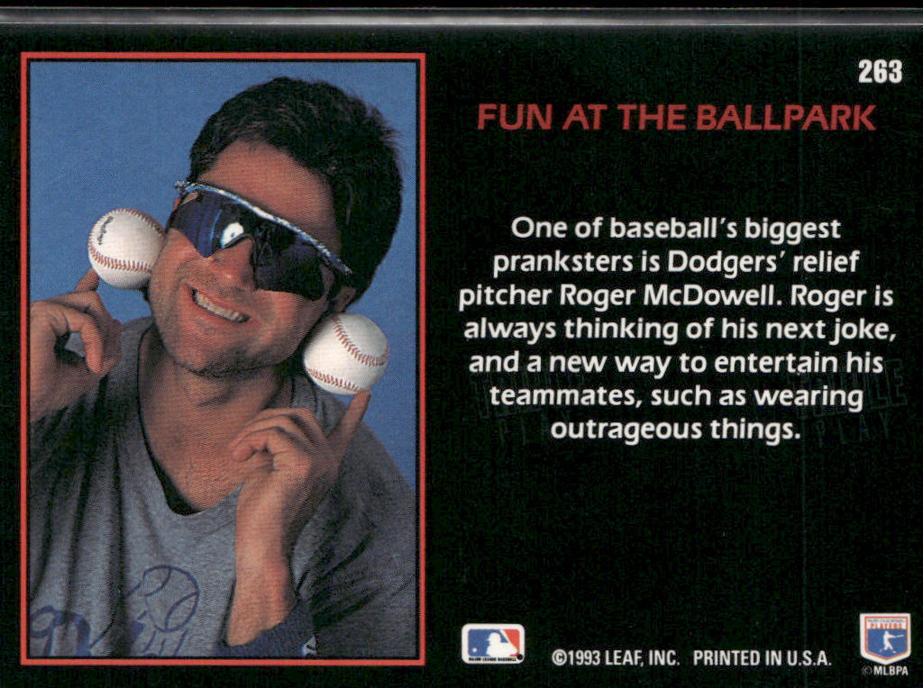Fun at the Ballpark 1993 Triple Play #263 Los Angeles Dodgers
