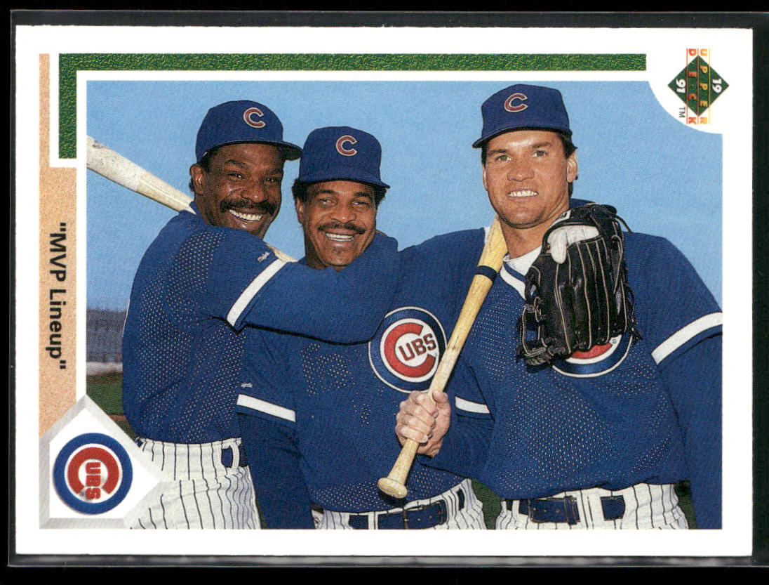 MVP Lineup (Andre Dawson / Bell / Sandberg) 1991 Upper Deck #725b Chicago Cubs