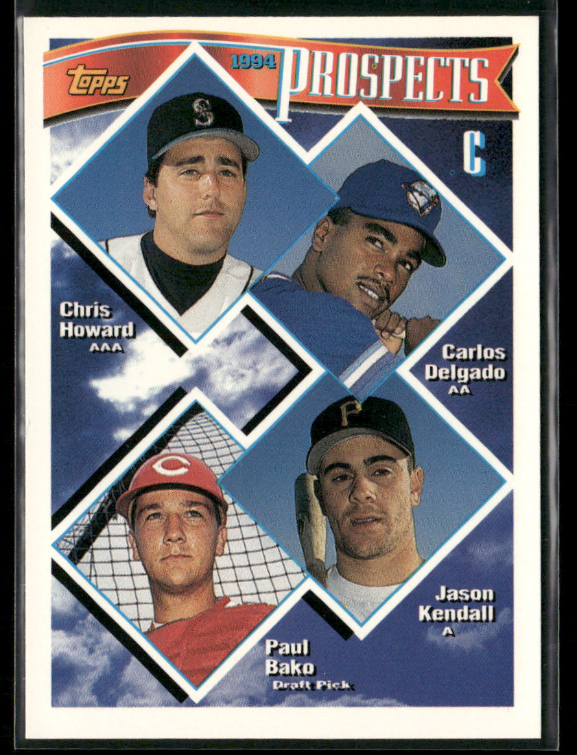 C Prospects (Howard / Delgado / Kendall / Bako) PROS, RC 1994 Topps #686 front