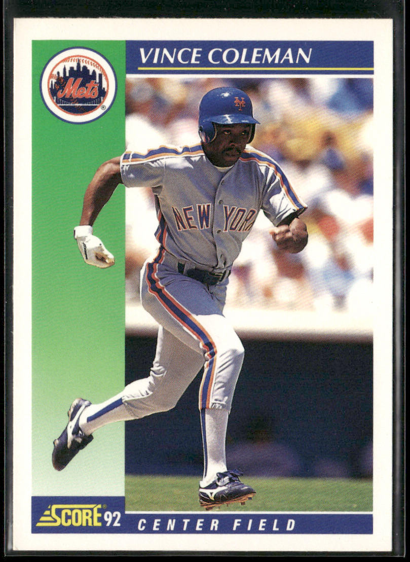 Vince Coleman 1992 Score #95 New York Mets