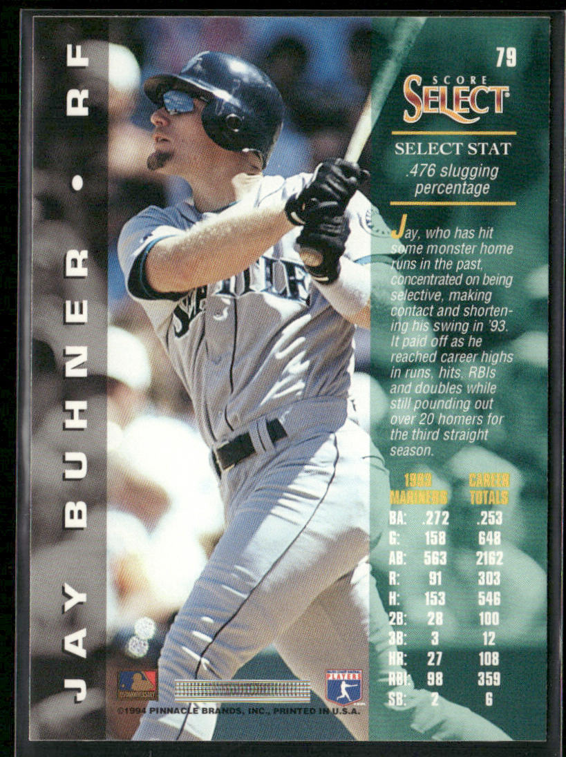 Jay Buhner 1994 Select #79 Seattle Mariners