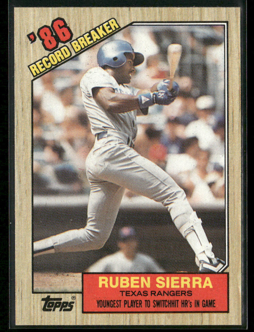 Ruben Sierra 1987 Topps #6 Texas Rangers