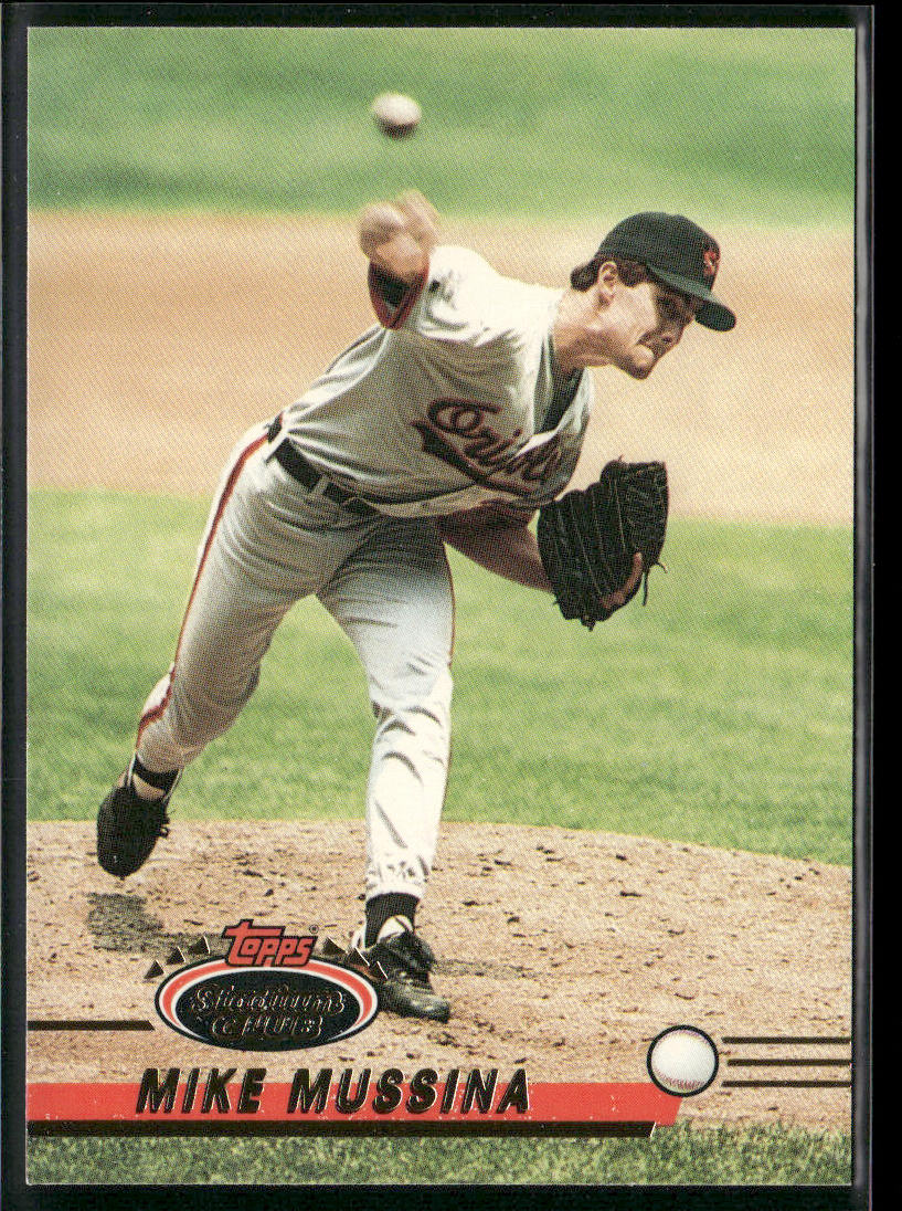 Mike Mussina 1993 Stadium Club #77 Baltimore Orioles