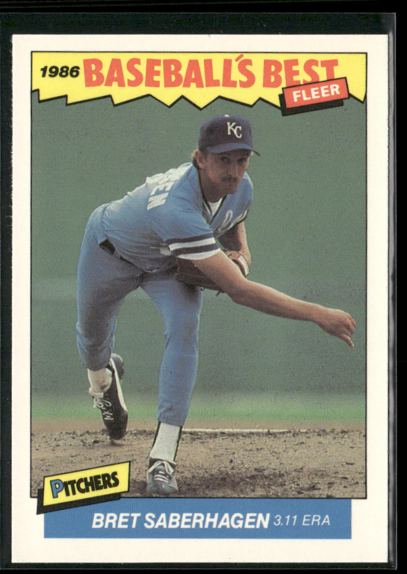 Bret Saberhagen 1986 Fleer Baseball's Best Sluggers vs. Pitchers #31 Royals