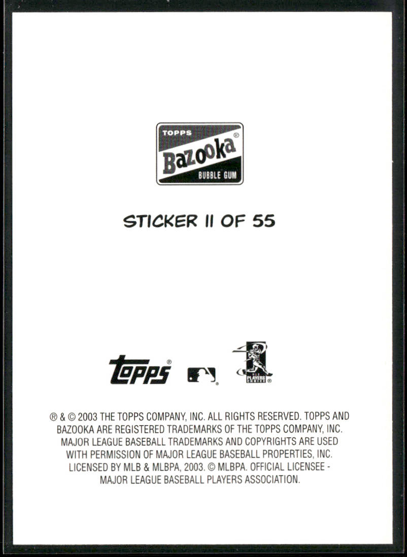 Henson / Long / Olerud / Lieberthal 2003 Bazooka 4-on-1 Stickers #11