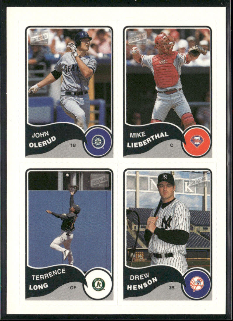 Henson / Long / Olerud / Lieberthal 2003 Bazooka 4-on-1 Stickers #11