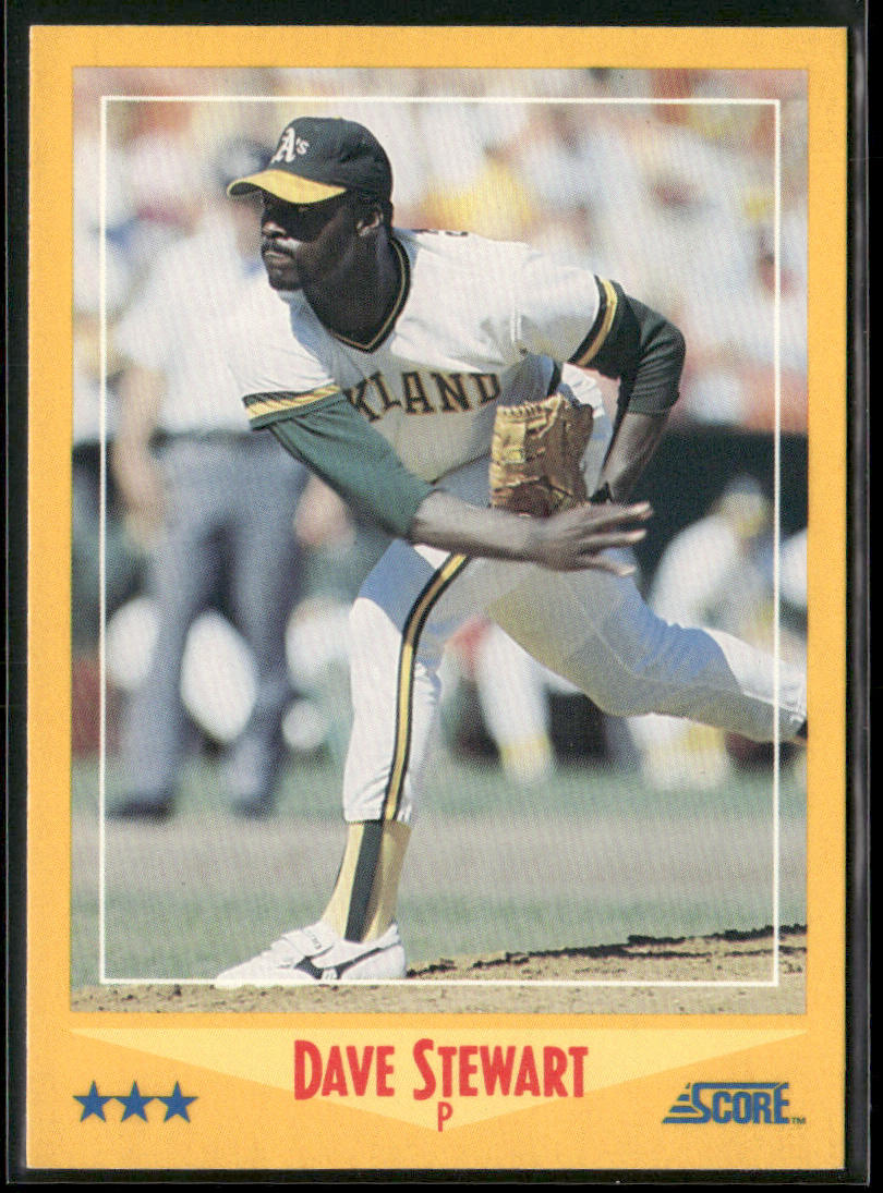 Dave Stewart 1988 Score #458 Oakland Athletics